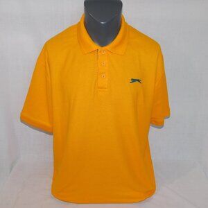 Slazenger Mens 2XL / XXL Orange Green Panther Pique Short sleeve  Polo Shirt